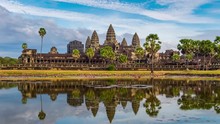 Time Lapse Of Angkor Wat In Siam Reap, Cambodia.