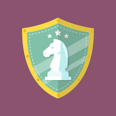 Wall Mural - Knight Chess Emblem logo