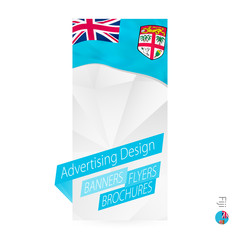 Wall Mural - Vector abstract banner template for Fiji.