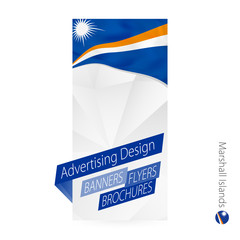 Wall Mural - Vector abstract banner template for Marshall Islands.