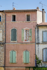 Wall Mural - arles house with green shutters, provence, france