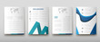© kadevo - Leaflet cover presentation abstract geometric background, layout in A4 set technology brochure flyer design template vector shadow