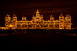View of Mysore Palace iluminated at night, also known as Ambavilas Palace, Karnataka, India