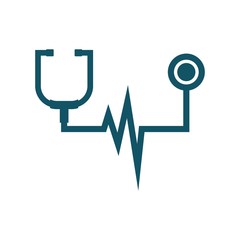 Poster - stethoscope logo. medical icon. health symbol. vector eps 08.