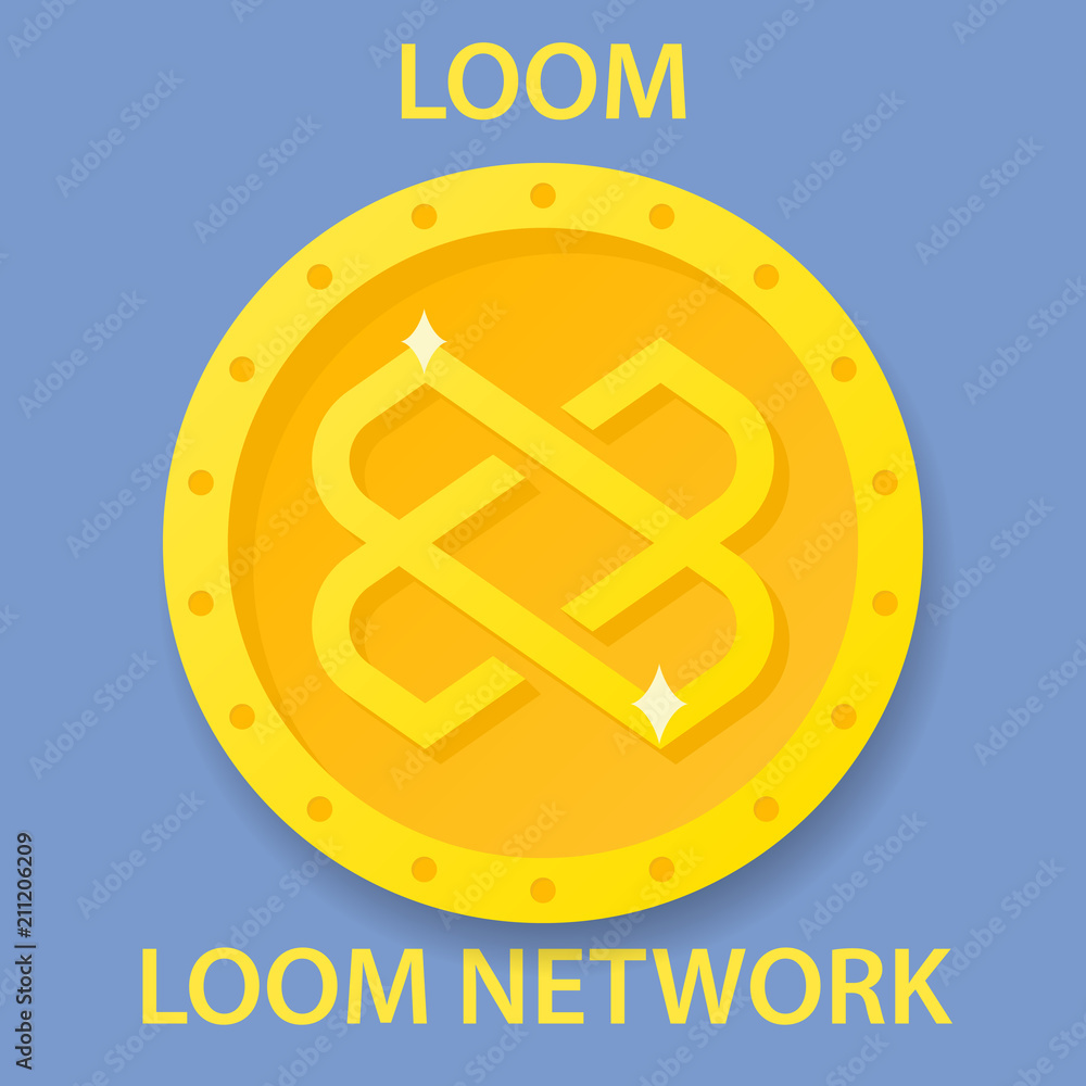 Loom Network Coin cryptocurrency blockchain icon. Virtual electronic,  internet money or cryptocoin symbol, logo Stock Vector | Adobe Stock