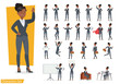 © yindee - Businesswoman working character design set. Vector design. no2