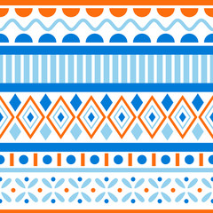 Wall Mural - Vector seamless abstract tribal pattern.