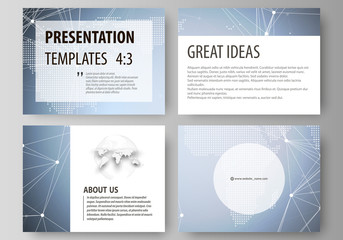 Wall Mural - the minimalistic abstract vector illustration of the editable layout of the presentation slides desi