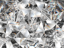 Diamond Texture Closeup And Kaleidoscope