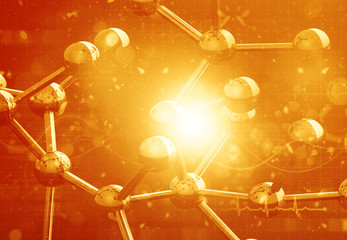 Wall Mural - Molecular background. 3d illustration .