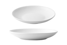 White Ceramic Dish Isolated On White Background.