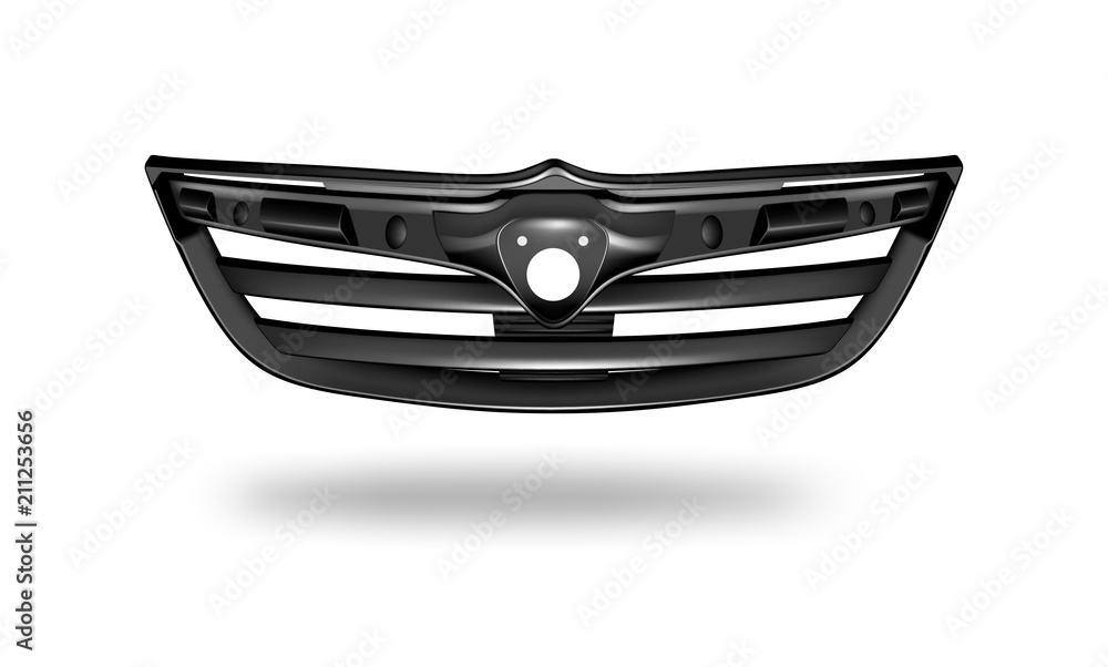 Vector illustration of the front of grille car on white background.	 - obrazy, fototapety, plakaty 