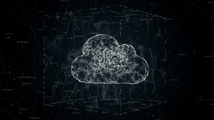 Cloud computing concept illustration