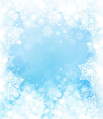 Wall Mural - winter, blue, snowflakes background. christmas background.