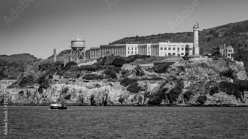 Obraz na płótnie Alcatraz in Monochrome