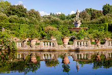 Boboli Gardens Park Isolotto Island And Pond Florence Tuscany Italy