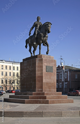 Fotografie, Obraz Monument to Oleg Ryazansky in Ryazan. Russia
