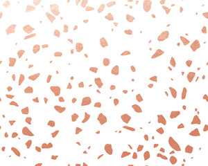 Wall Mural - Copper Terrazzo Pattern. Endless Background.