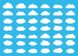 Clouds collection. Cloud icon. Vector illustration.