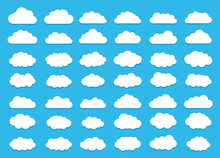 Clouds Collection. Cloud Icon. Vector Illustration.