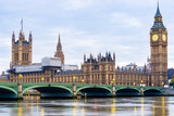 Fototapeta Big Ben - Big Ben and Westminster parliament in London, UK