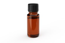 Brown Medicine Glass Dropper Bottle Isolated