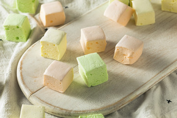 Poster - Homemade Square Fruity Colorful Marshmallows