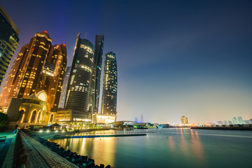 Canvas Print - Etihad Towers buildings in Abu Dhabi. United Arab Emirates. 