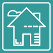 green Home flat icon