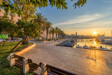 Fototapeta  - Split's promenade Riva at beautiful sunrise in Croatia, Dalmatia