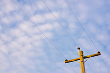 Power Pole With Sky In Background