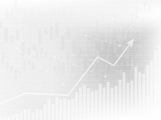 Wall Mural - Business candle stick chart of stock market investment trading, Bullish point, Bearish point on a gray background. Vector illustrations.