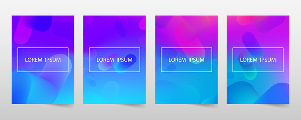 Wall Mural - covers with geometric pattern.colorful halftone gradients .vector illustrations