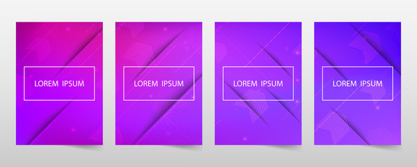 Wall Mural - covers with minimal design. geometric backgrounds for your design. vector template.
