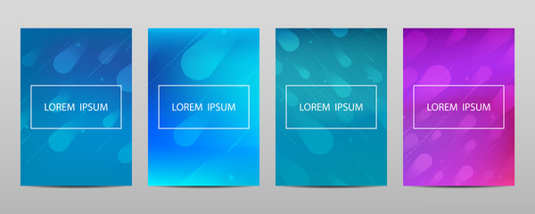 Wall Mural - covers with geometric pattern.colorful halftone gradients .vector illustrations