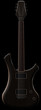 digital model of electric guitar made of light and dark wood finished in gloss