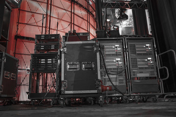 Poster - sound equipment at the concert