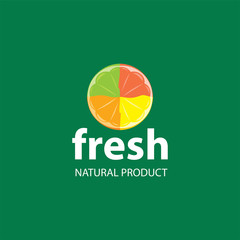 Poster - Fruit juice logo. Fresh drink logo