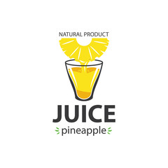 Sticker - Natural juice sticker. Vector label illustration for 100% natural product. Badge or seal