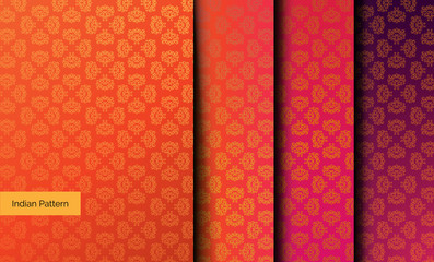 colorful pattern vector illustration set. islam, arabic, asian, oriental, indian, turkish, pakistan,
