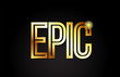 epic word text typography gold golden design logo icon