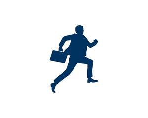 Run Business man silhouette