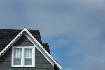 grey roof top in magdalein island in canada