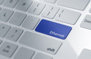 Wall Mural - ethernet | button on computer keyboard