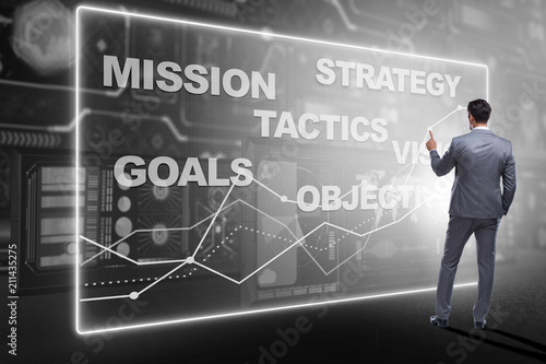 Fotomural Businessman in strategic planning concept
