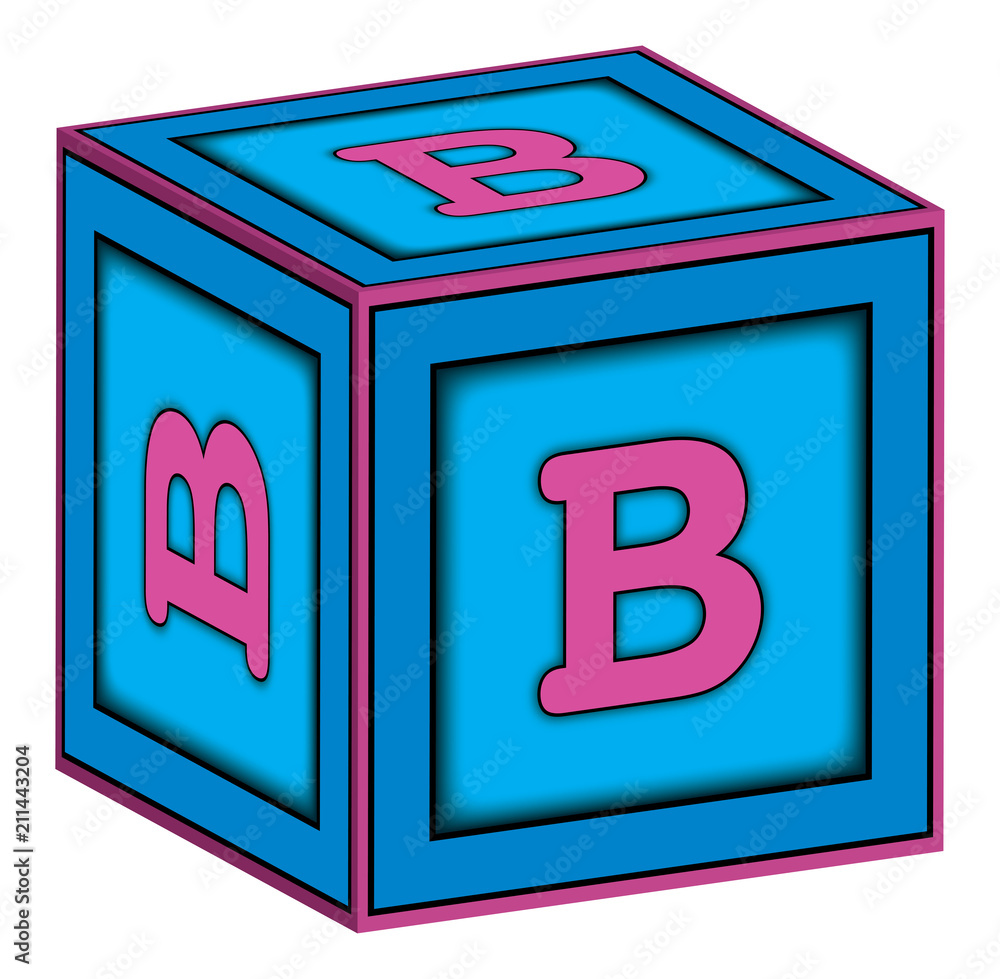 Baby Block Alphabet Letter B Stock Illustration | Adobe Stock