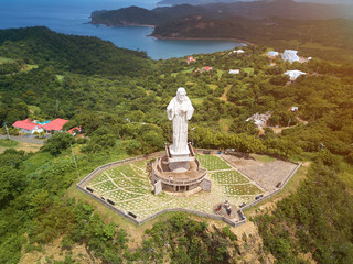 Wall Mural - Aerial view of jesus christ statue