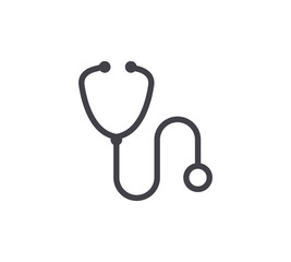 Wall Mural - Stethoscope Line Icon. Editable Stroke.