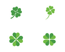 Green Clover Leaf Logo Template