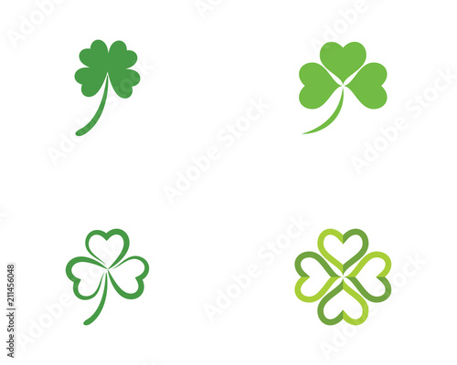 Fotografía Green Clover Leaf Logo Template